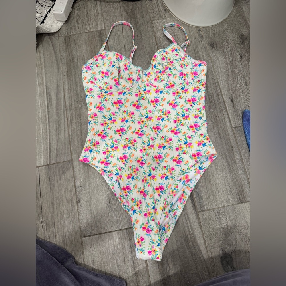 Kulani Kini’s Floral Underwire One Piece Swimsuit